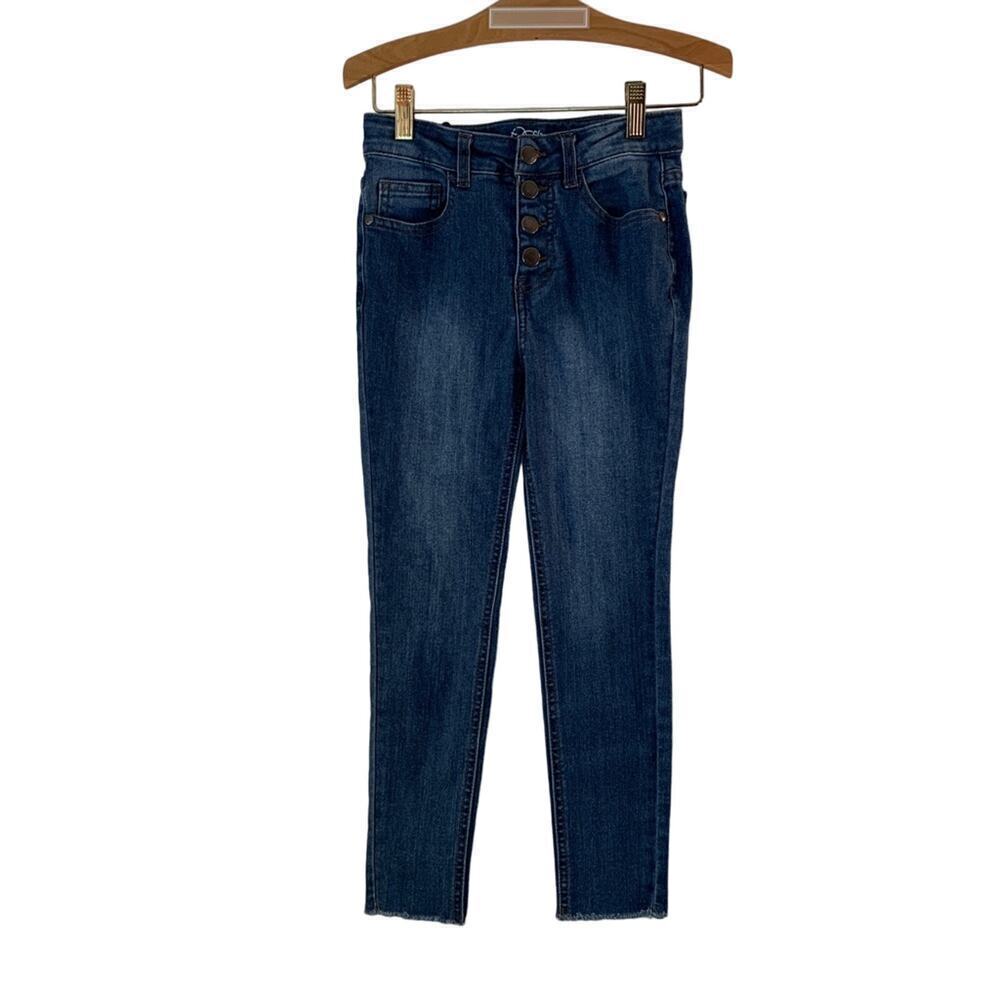 ART CLASS Girl’s Skinny Medium Wash Button Fly Jeans / Size: 10